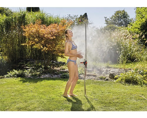 GARDENA Gartendusche Duo Garten Dusche mit 2 Strahlformen aus Kunststoff Metall - 4078500095907