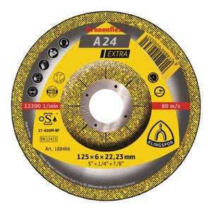 B-Ware Klingspor 10St. Schruppscheibe Schleifscheibe A24 Extra D180xS8mm gekr STA Bohr