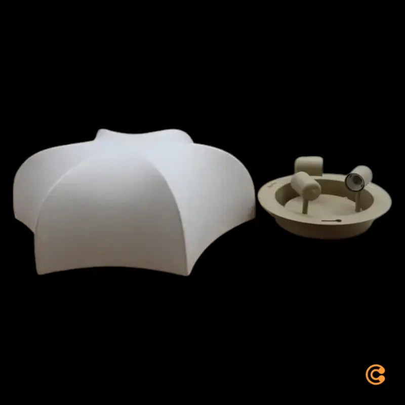 ferm LIVING Wandleuchte Wandlampe Poem Leuchte Ø 58 cm Stahl Vlies weiß - 5704723299875
