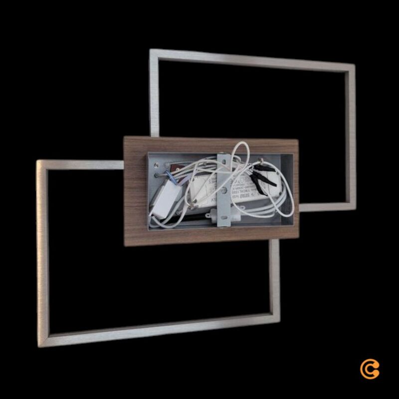 JUST LIGHT Deckenleuchte Iven LED Lampe dimmbar Fernbedienung stahl holz - 4043689971229