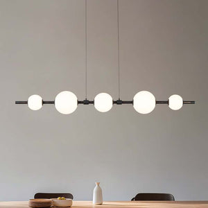 B-Ware Lucande Pendelleuchte LED-Hängeleuchte Tanira schwarz weiß 140cm, step-dim