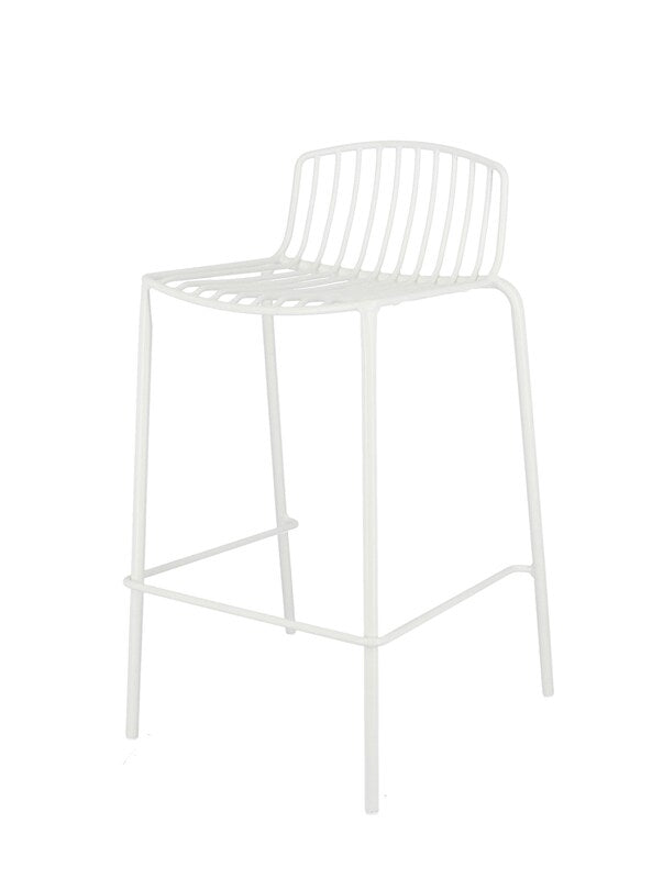 Jan Kurtz Barstuhl Hocker Mori Outdoor 49 x 81 x 49 cm Sitzhöhe 65 cm weiß - 4021224424232