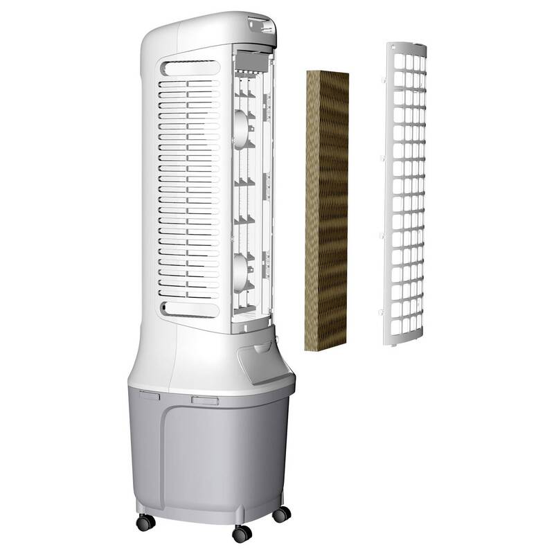 Be Cool Luftkühler 38W App gesteuert 10L Wassertank Fernbedienung weiß 279x309mm - 9005151008418