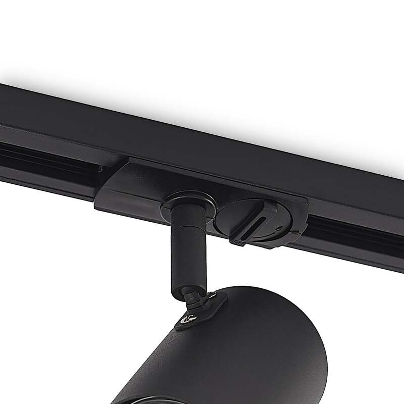 Lindby Schienenspot Linaro GU10 LED Strahler dimmbar schwarz 1-Phasen Ø6cm - 4251911701500