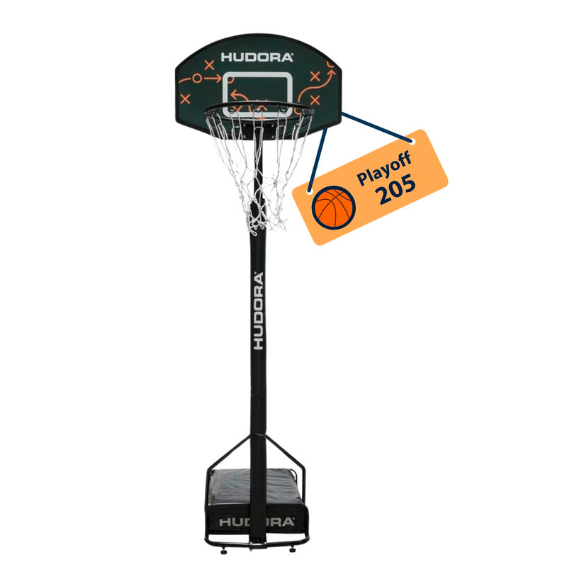 Hudora Basketballständer Playoff 205 Basketball Korbanlage Höhenverstellbar - 4005998717578