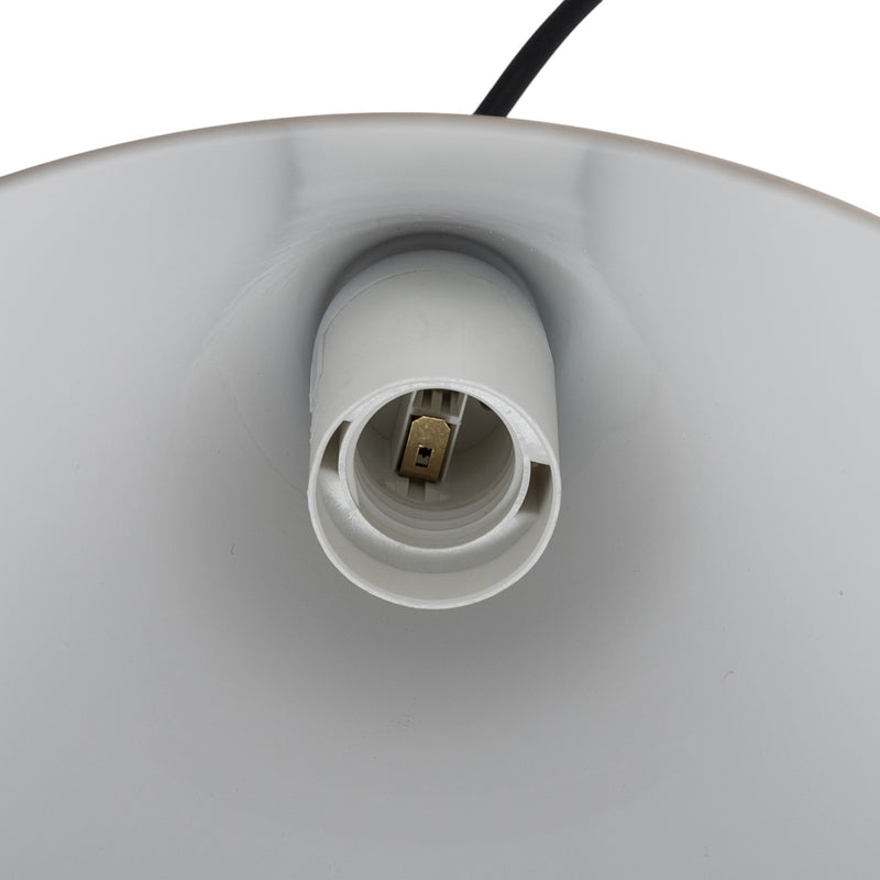 Hängeleuchte Pendelleuchte Lampe beige Metall Kegel E27 24cm Form - 5904798657550