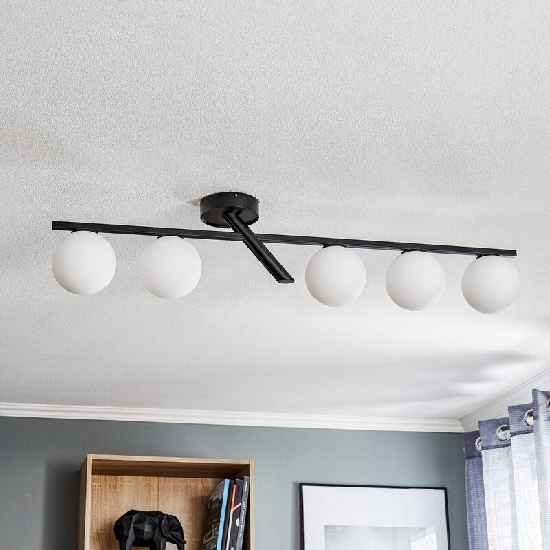Baleo Deckenleuchte Lampe schwarz opal fünfflammig Beleuchtung SIEHE TEXT/FOTO - 5907554418662