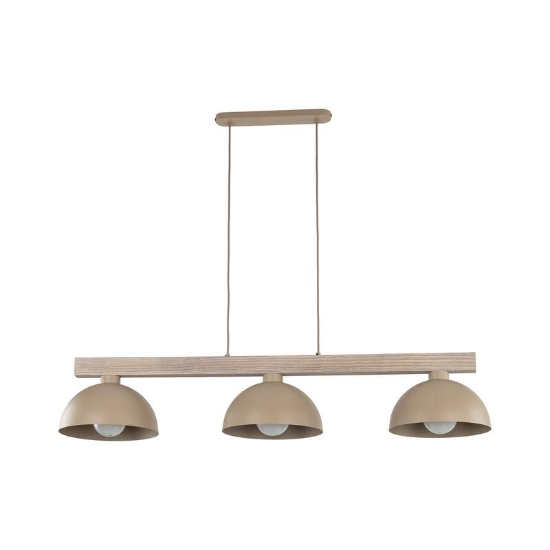 TK-Lighting Hängeleuchte Oslo sandfarben 3-flammig LED Pendelleuchte 118cm lang - 5906135110124
