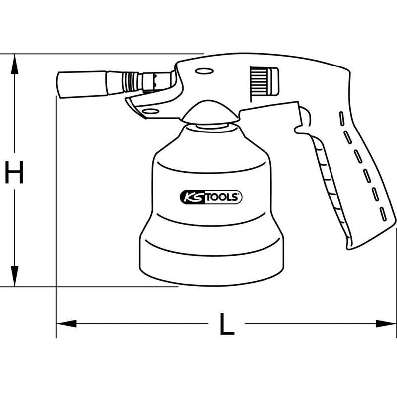 KS Tools Gasbrenner Lötbrenner Gasbrenner Lötgerät Metall Arbeitstemperatur 650C - 4042146042090