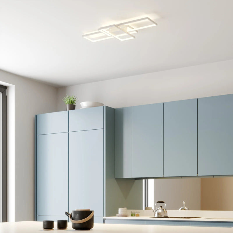 Lindby Deckenleuchte Decklampe LED Poppy Dimmfunktion Aluminium weiss warmwe28 - 4251096564396