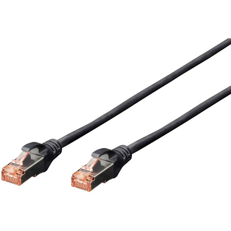 Digitus Patchkabel CAT 6 S/FTP 10m RJ45 Netzwerkkabel halogenfrei schwarz 1 St. - 4016032322214