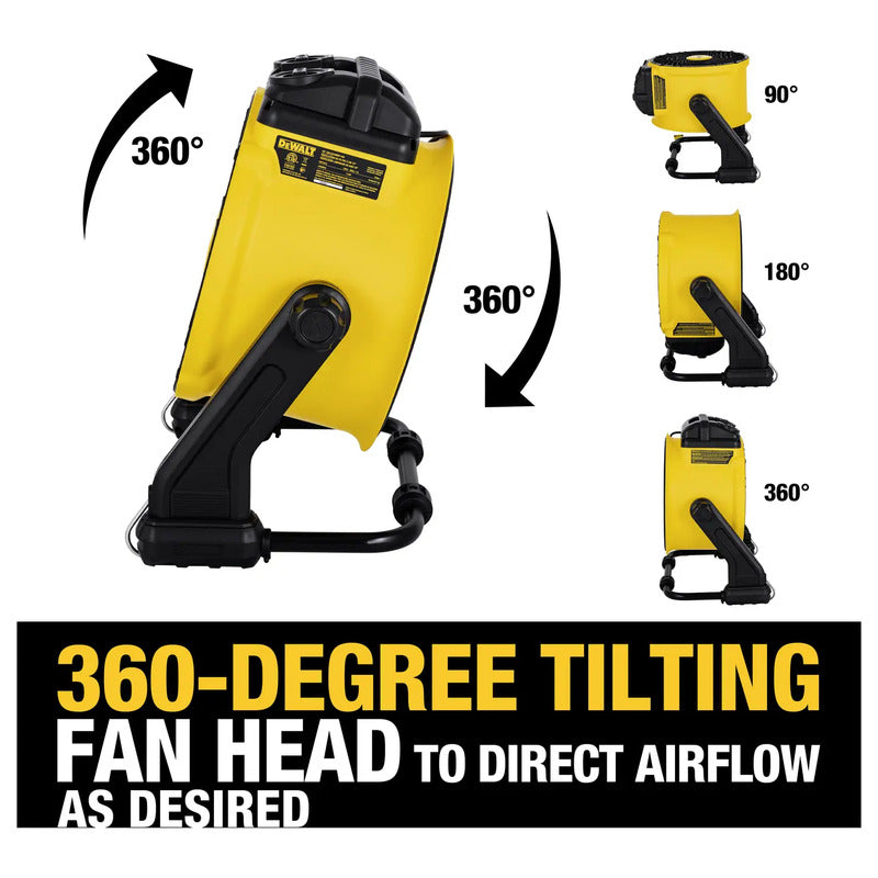 DeWalt Bodenventilator DXF1652 Ventilator Luftreiniger 116W Gelb Timer Lüfter - 6921183005023