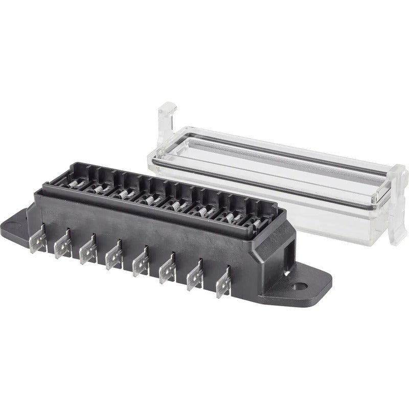 ESKA Kfz Flachsicherungs-Halter 8 Pole Standard 30A Clip-Deckel 120x28x37mm - 4026736031497