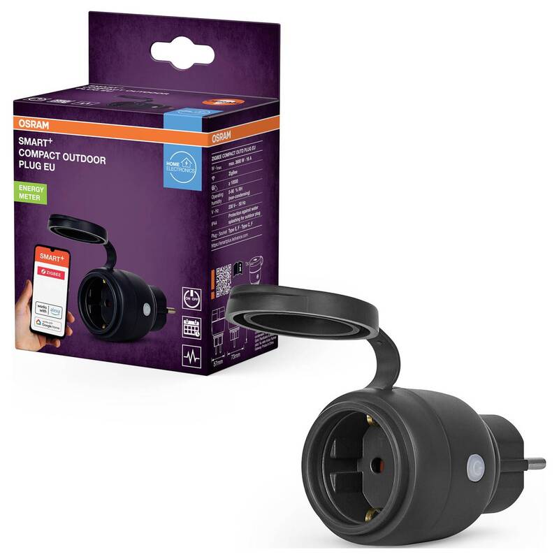 OSRAM SMART+ Zigbee Funk-Steckdose Schwarz 230V Cloud-Anbindung Alexa - 4099854419317