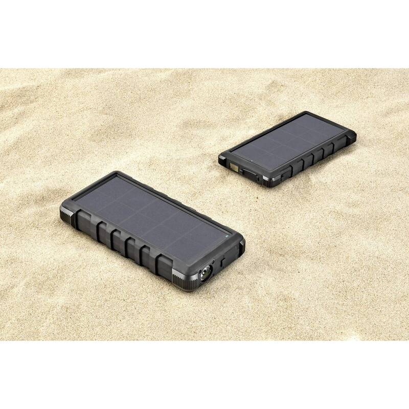 Voltcraft Solar-Powerbank 24000 mAh Akku Ladegerät USB schwarz 3 Ausgänge 6000 - 4053199521562