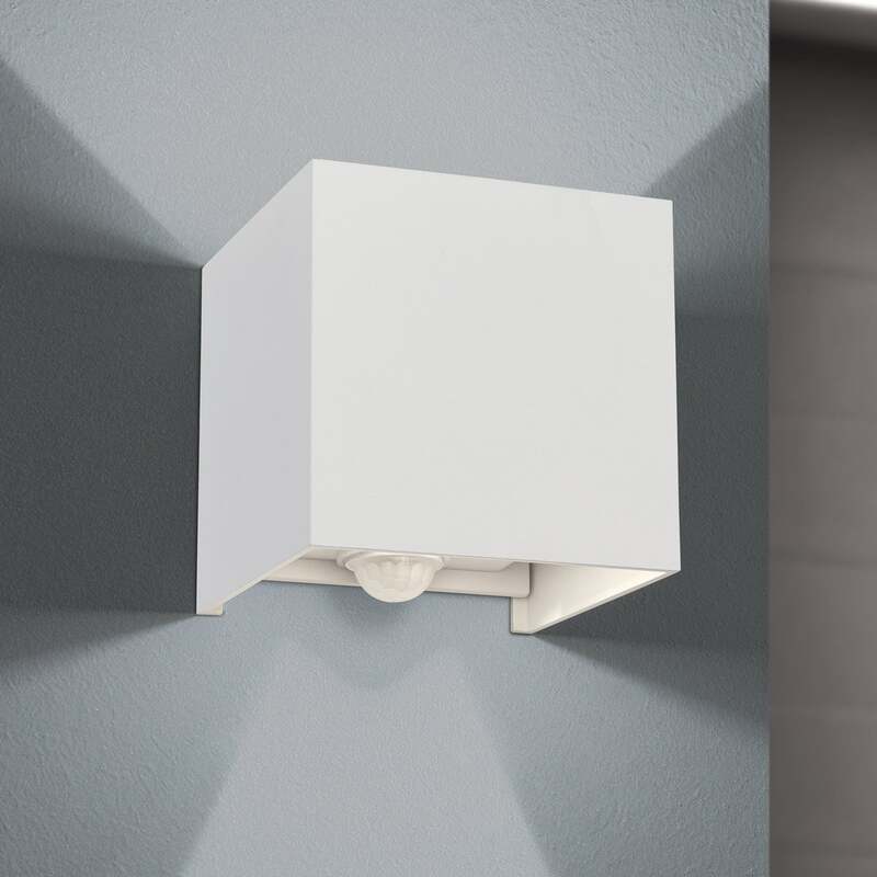 ORION LED-Außenwandleuchte Cube-S weiß mit Bewegungsmelder IP54 700 lm - 9003090277179