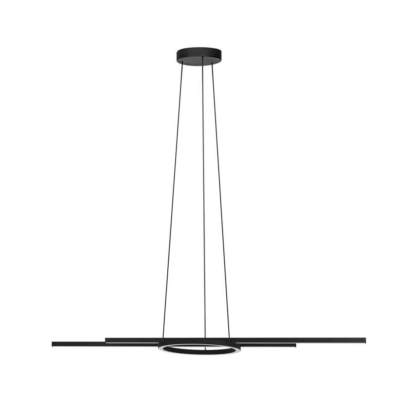 Eglo LED Hängeleuchte Zillerio-Z dimmbar schwarz CCT Lichtfarbe 116x30cm - 9008606240593