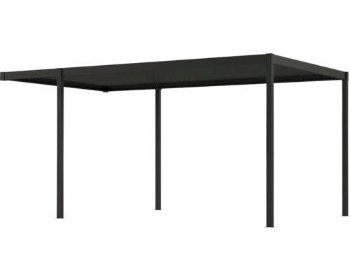 Konsta Einzelcarport Flachdach Stahlplatten anthrazit 300x500cm 8x8cm - 4306516776986