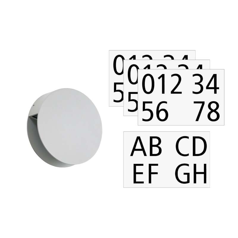 Lucande Außenwandleuchte Advero LED Garten hellgrau CCT Hausnummern Buchstaben - 4255830908873