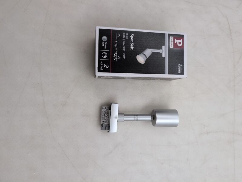 Paulmann URail Spot Salt Strahler LED Deckenstrahler dimmbar chrom 11,3cm - 4000870956342