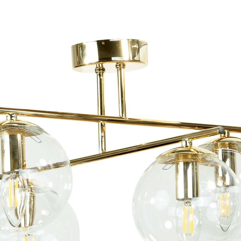 Deckenleuchte Zoe goldfarben 4-flammig LED Lampe Leuchte dimmbar 51x51cm - 5905563003169