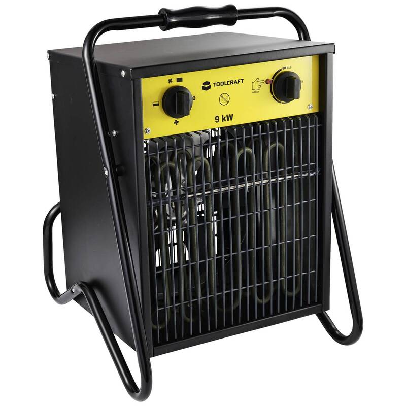 TOOLCRAFT Bauheizer 9000 W Schwarz/Gelb Heizlüfter für 75 m² Räume - 4064161256078