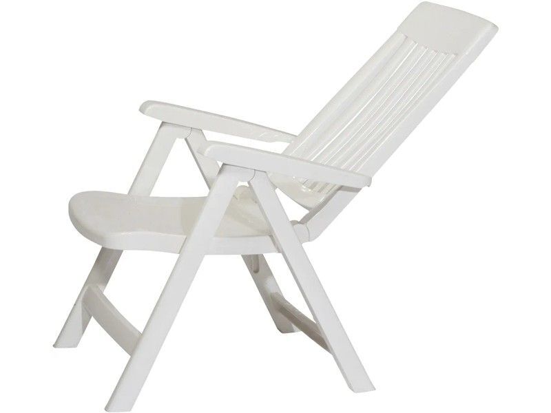 Sieger Klappsessel Palma Gartenstuhl Relaxsessel 4-fach verstellbar weiß - 4003348988142