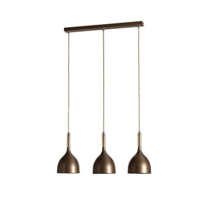 B-Ware Luminex Hängelampe Pendelleuchte Noak Lampe Leuchte 3-flg titan gold Stahl