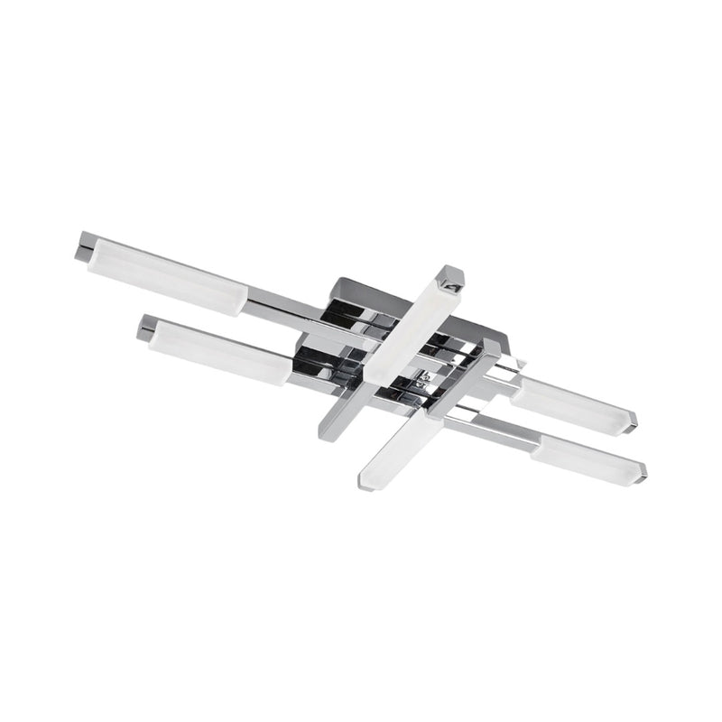 Lindby Deckenlampe Patrik LED Leuchte 6-flammig chrom IP44 62x30cm weiß - 4251096544534