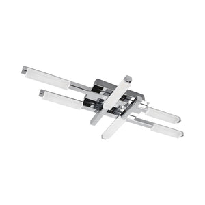 B-Ware Lindby Deckenlampe Patrik LED Leuchte 6-flammig chrom IP44 62x30cm weiß