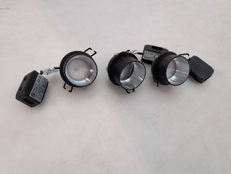 Paulmann Einbauleuchte Spot LED Set schwarz matt eisen dimmbar Aluminium 3er Set - 4000870933831