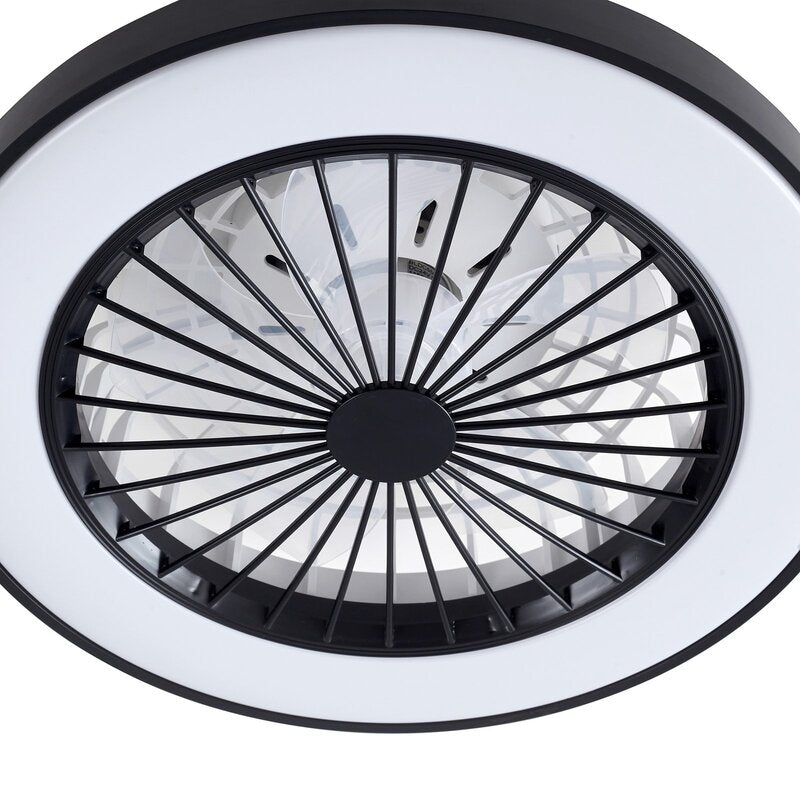 Lindby LED-Deckenventilator Teleo schwarz DC leise Tuya Ventilator Deckenla19 - 4251911780215