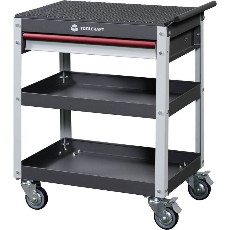 Toolcraft Servicewagen Werkstattwagen Wagen Werkstatt Grau Rot 1 Schublade - 4016138833980