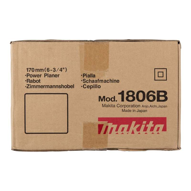 Makita Zimmermannshobel 1806B Hobelmaschine Holzarbeiten 1200W 170mm blau - 0088381003957