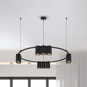 B-Ware Hängeleuchte Pendelleuchte Genesis Aluminium schwarz Lampe Leuchte 60 cm