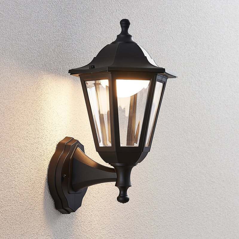Lindby LED-Außenwandlaterne Iavo in Schwarz Gartenlaterne Wandleuchte 3 STÜCK - 4251096561289