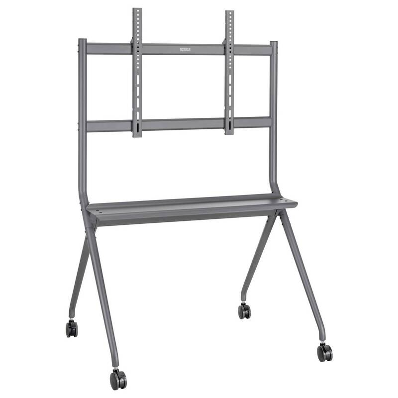 SpeaKa Professional TV Rollwagen Bodenständer TV Wagen höhenverstellbar grau - 4064161393346