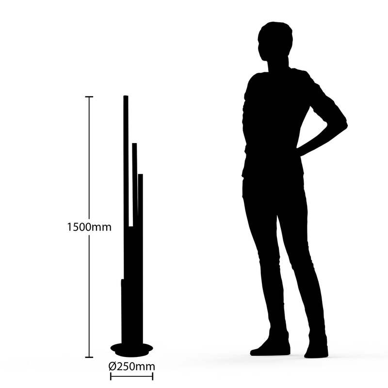 Lucande Stehleuchte Stoika LED Lampe 5-flammig dimmbar warmweiß bunt 150cm - 4251096591583