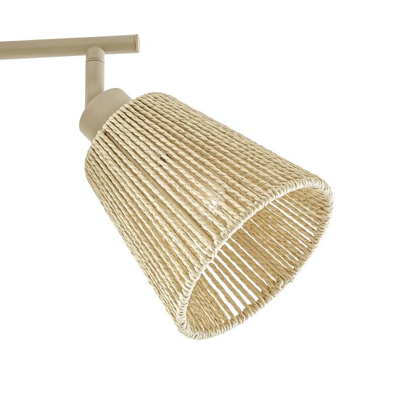 Lindby Deckenstrahler Anuva LED Strahler 5-flammig dimmbar beige 86x13cm - 4255830913693