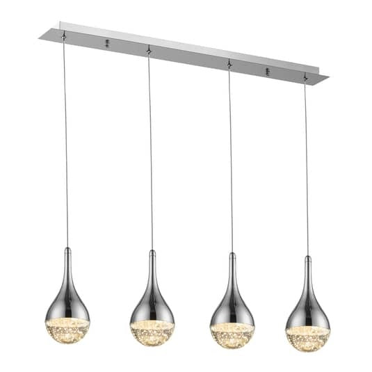Schuller Valencia Hängeleuchte Pendellampe LED Elie chrom klar vierflammig Esszi - 8435435325367
