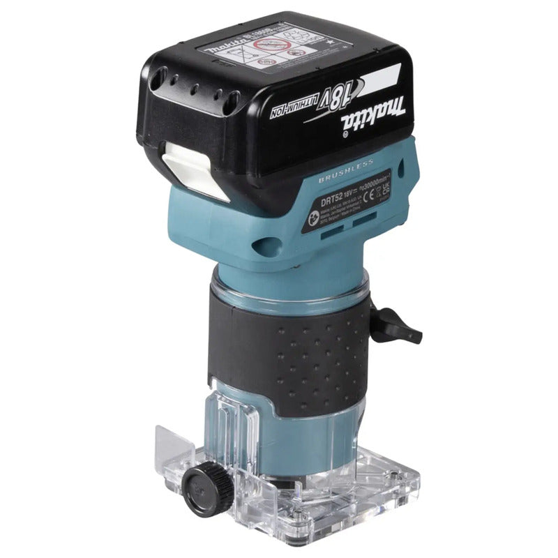 Makita Akku-Kantenfräse DRT52Z 6 mm Schaft 30.000 U/min Holzfräse 134 mm lang - 0197050005106