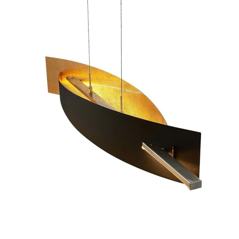 Lucande Hängeleuchte Pendelleuchte Marija LED dimmbar schwarz-gold 101cm 3kg - 4251096553703