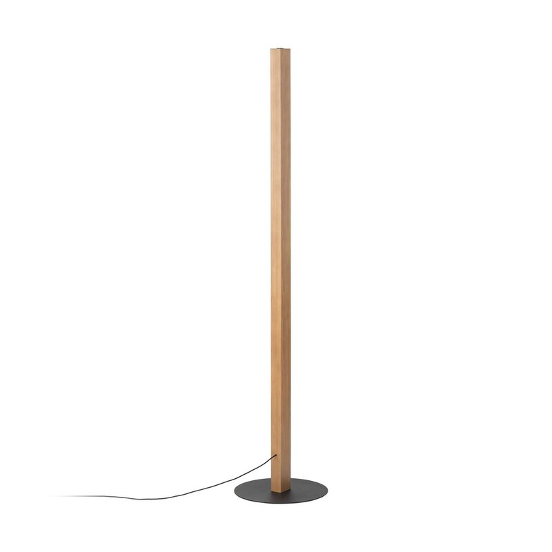 TK Lighting Stehleuchte Standlampe LED Holz Lampe schwarz Metall Touchdimmer Kie - 5901780513917