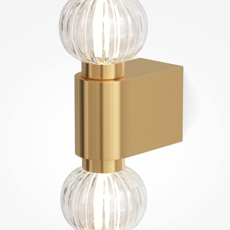Maytoni LED Wandleuchte Leuchte Amulet linear 76 cm klar gold Beleuchtung - 4099776087281