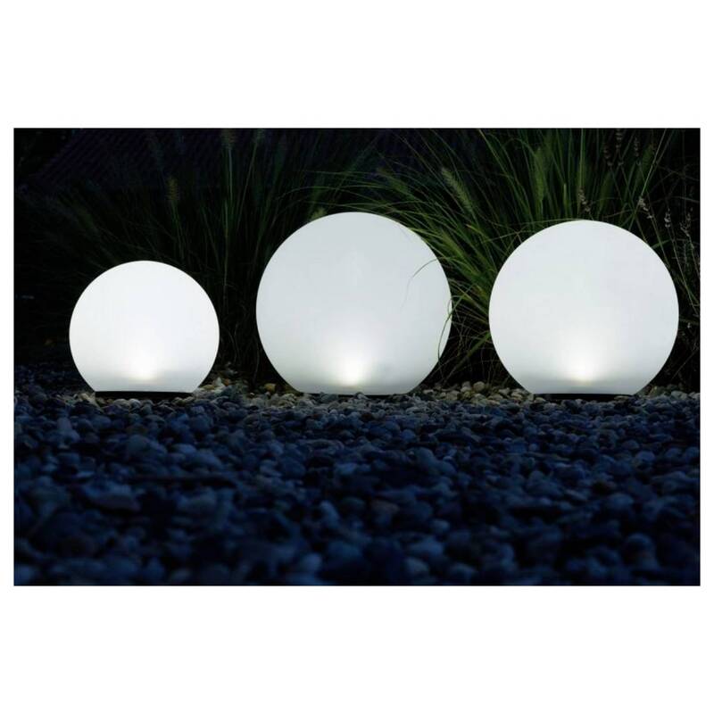Heitronic LED-Leuchtkugel Gartenleuchte BOULE 3er Set neutralweiß Kunststoff - 4002940354225