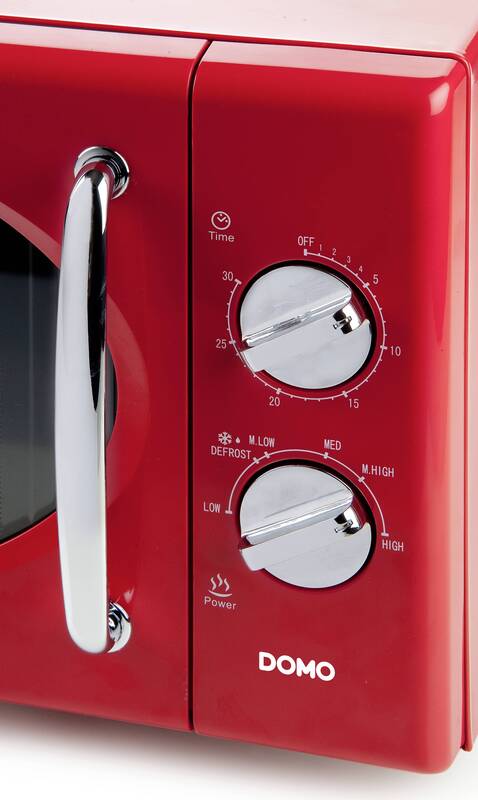 DOMO DO2925 Mikrowelle Rot 900 W Timerfunktion 6 Leistungsstufen Küchengeräte - 5411397120106