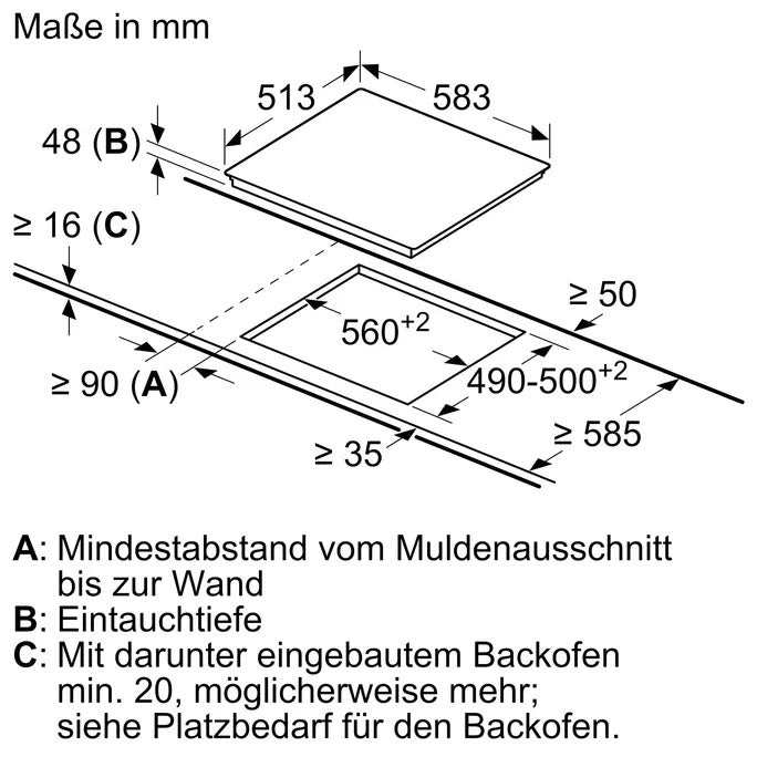Bosch Kochfeld Herdplatte Glaskeramik Serie 6 Elektro 60 cm Schwarz Autark - 4242005283392