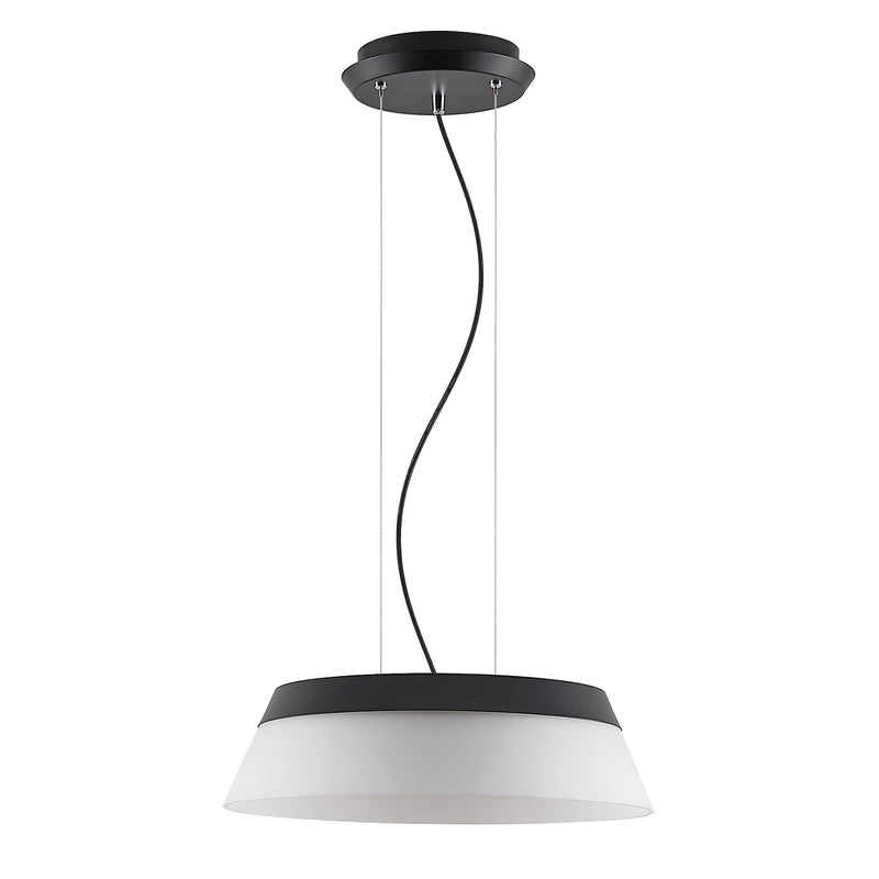 Lucande Pendelleuchte Hängeleuchte LED Schwarz Opalweiß Eisen Glas Kunststoff - 4251911754384