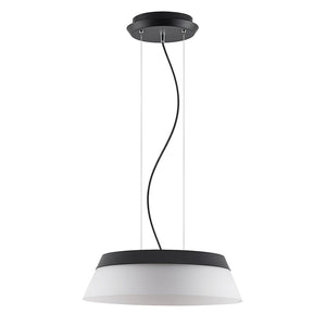 B-Ware Lucande Pendelleuchte Hängeleuchte LED Schwarz Opalweiß Eisen Glas Kunststoff