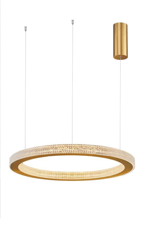 Nova Luce Pendelleuchte Hängeleuchte FIORE LED Gold Warmweiß dimmbar 60 cm 60 W - 5212017424136